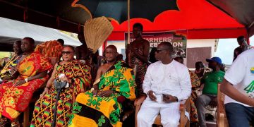 The Lands Minister has praised the Chief of Ebi for taking a strong stand against illegal mining activities in the River Ebi area.